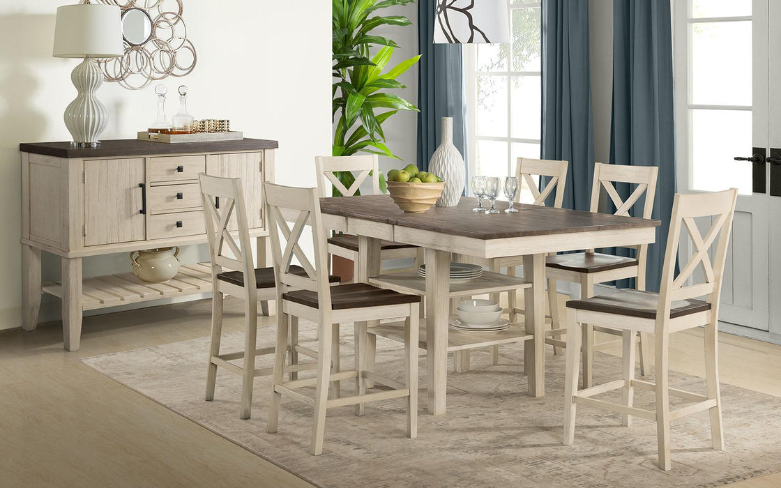 A-America Furniture Huron X-Back Barstool in Coffee (Set of 2)