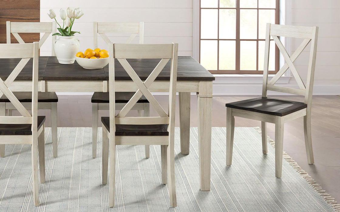 A-America Furniture Huron X-Back Side Chair in Coffee (Set of 2)