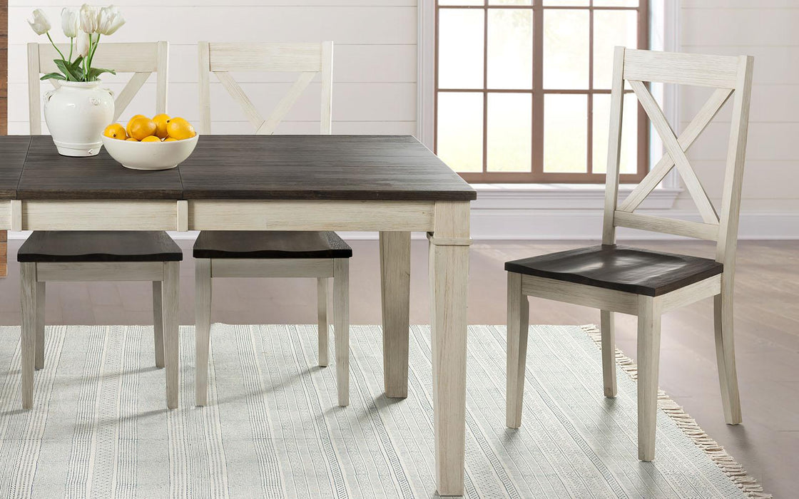A-America Furniture Huron X-Back Side Chair in Coffee (Set of 2)