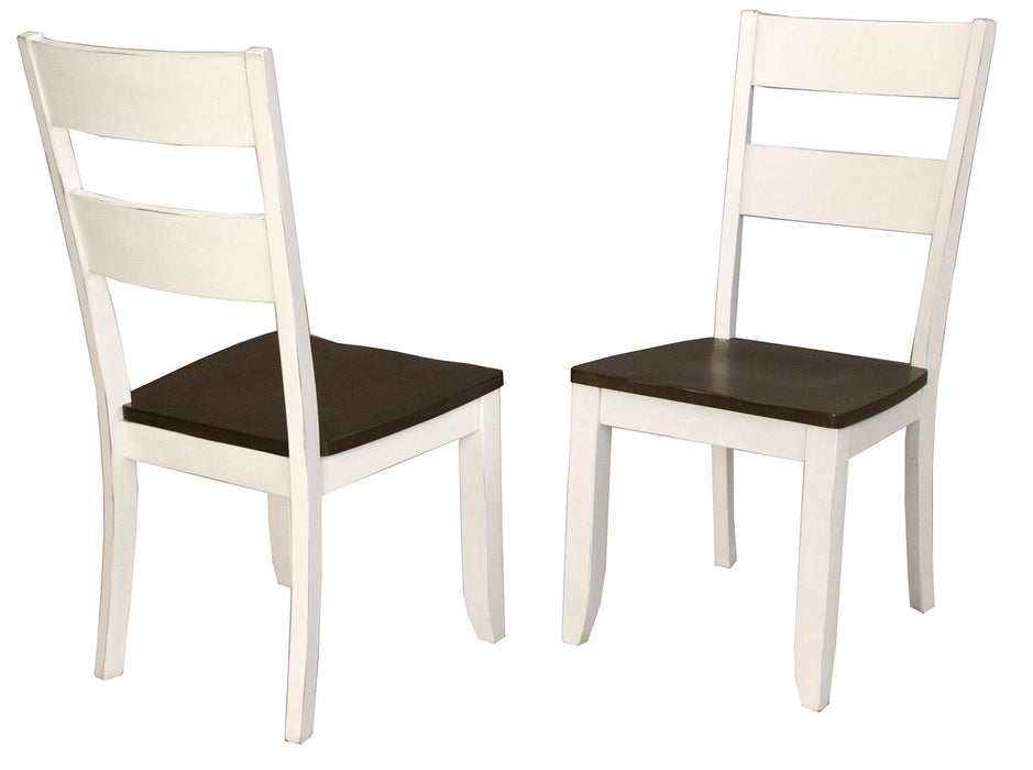 A-America Furniture Mariposa Ladderback Side Chair in Coffee (Set of 2)