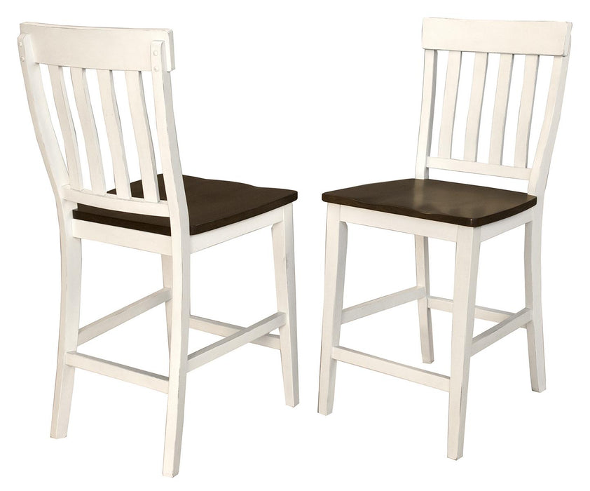 A-America Furniture Mariposa Slatback Barstool in Coffee (Set of 2)
