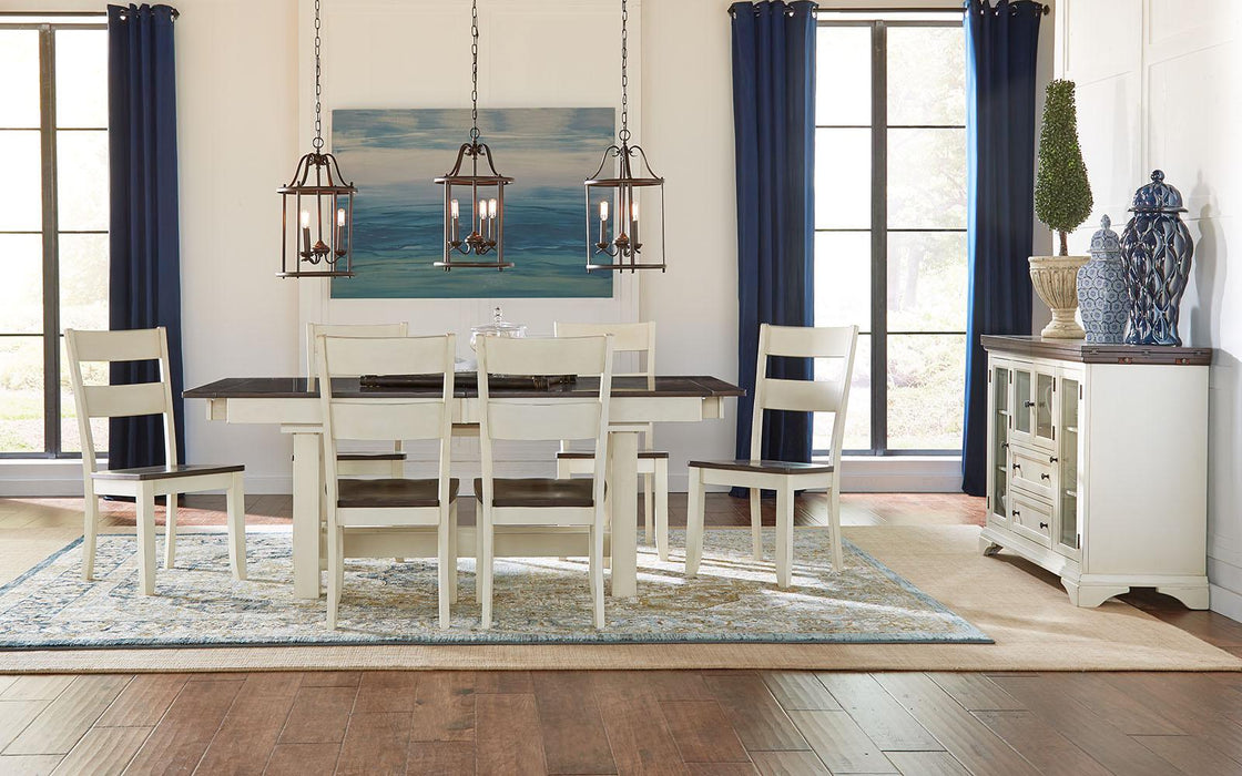 A-America Furniture Mariposa Trestle Table in Coffee