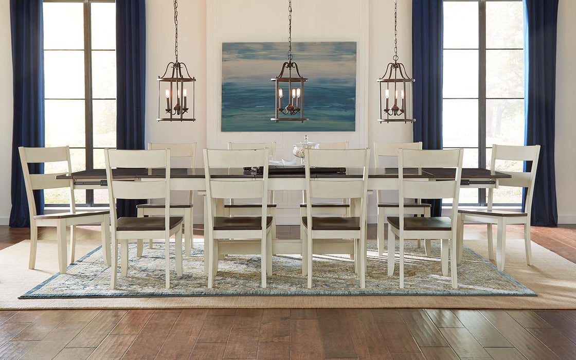 A-America Furniture Mariposa Trestle Table in Coffee