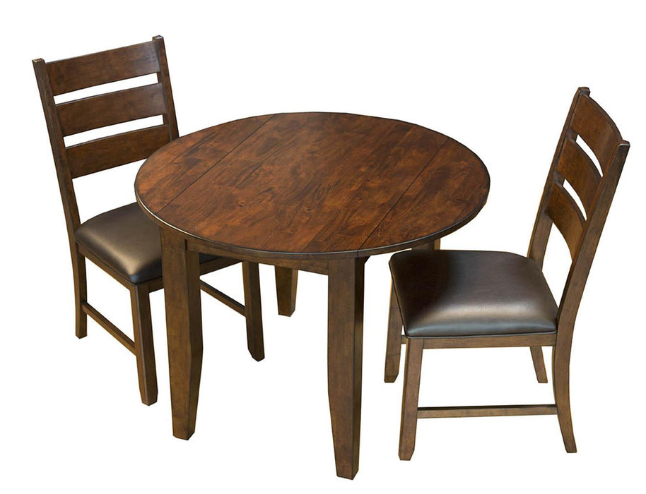 A-America Furniture Mason Ladderback Upholstered Side Chair in Macciato (Set of 2)