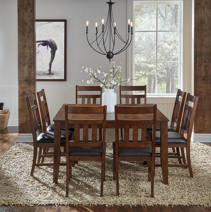 A-America Furniture Mason Slatback Uphlostered Side Chair in Macciato (Set of 2)