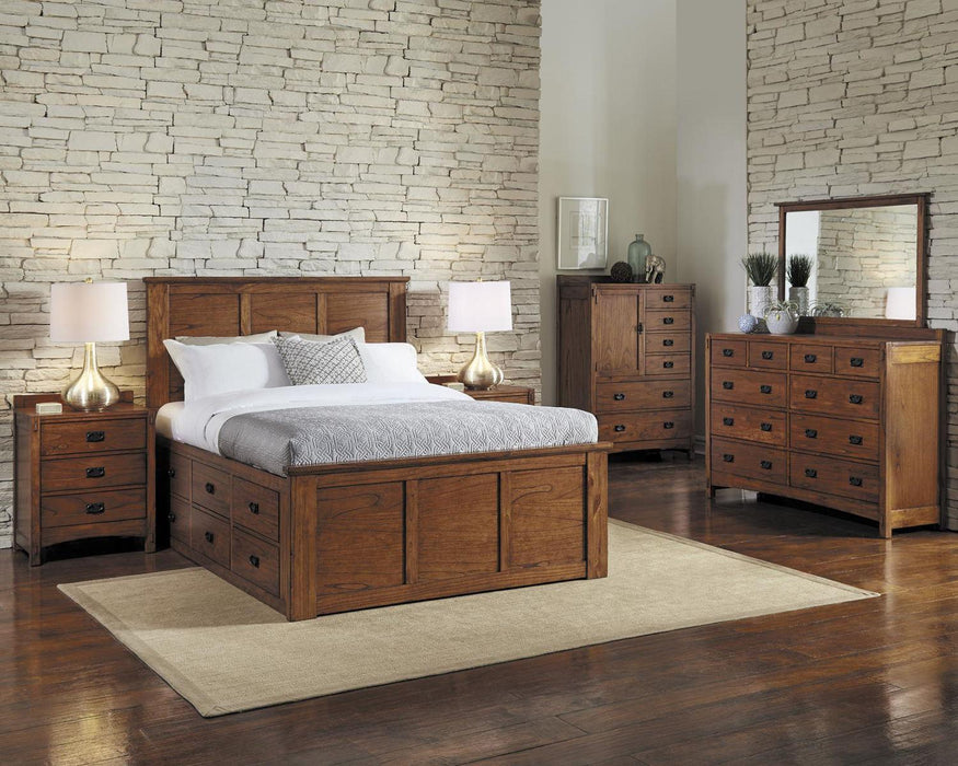 A-America Furniture Mission Hill 6-Drawer Chest in Harvest