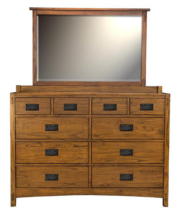 A-America Furniture Mission Hill Mirror in Harvest