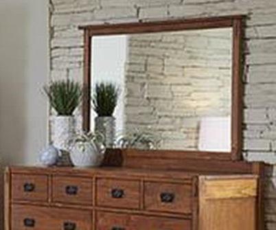 A-America Furniture Mission Hill Mirror in Harvest