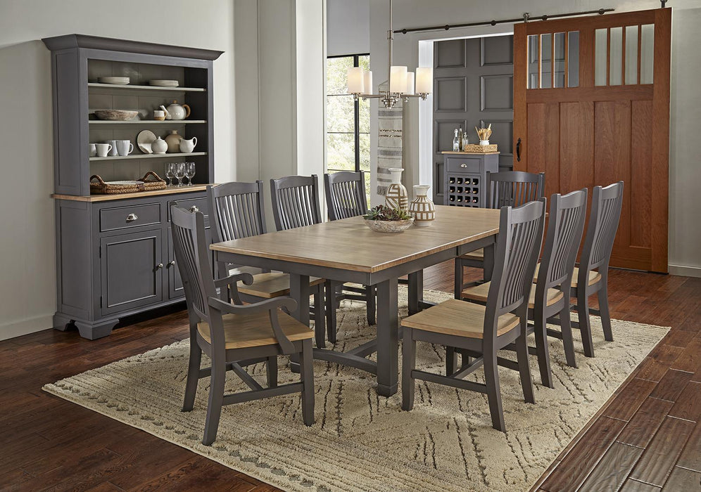 A-America Furniture Port Townsend Trestle Table in Seaside Pine