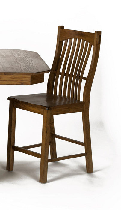 A-America Laurelhurst Slatback Barstool in Rustic Oak (Set of 2)