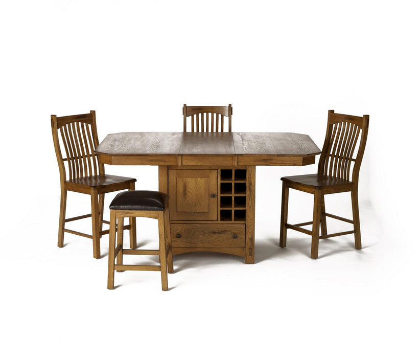A-America Laurelhurst Slatback Barstool in Rustic Oak (Set of 2)