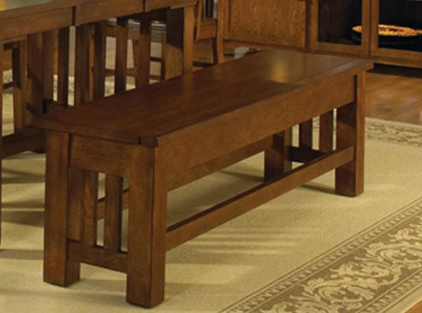 A-America Laurelhurst Storage Bench in Mission Oak