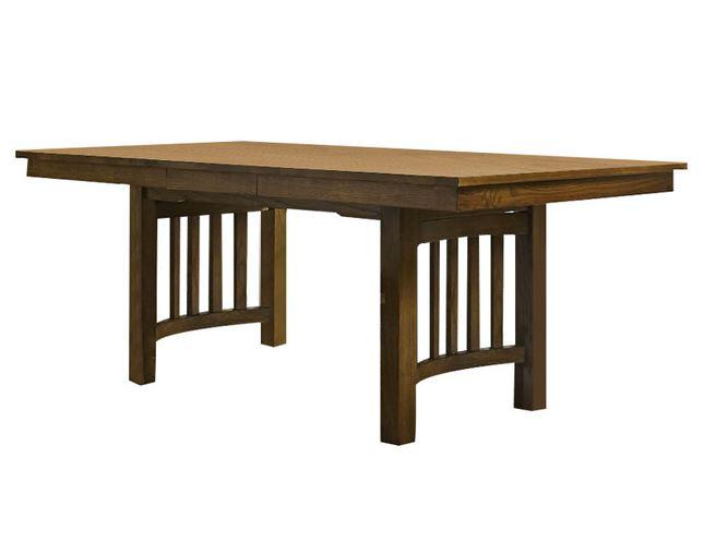 A-America Laurelhurst Trestle Dining Table in Rustic Oak