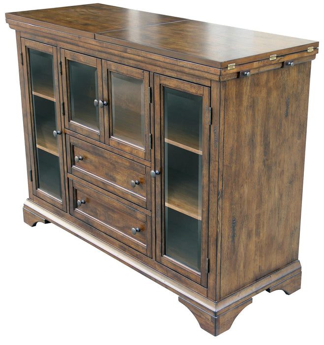A-America Mariposa Flip Top Server in Rustic Whiskey