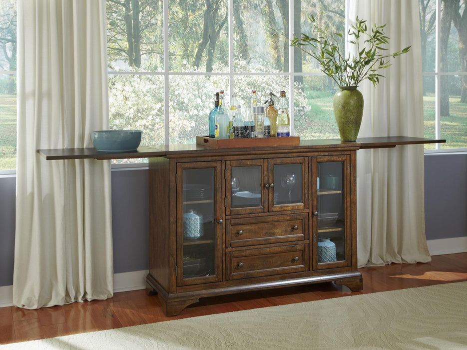 A-America Mariposa Flip Top Server in Rustic Whiskey