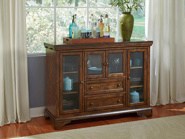 A-America Mariposa Flip Top Server in Rustic Whiskey