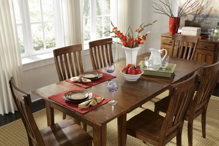 A-America Toluca Ladder Back Side Chair in Rustic Amber (Set of 2)