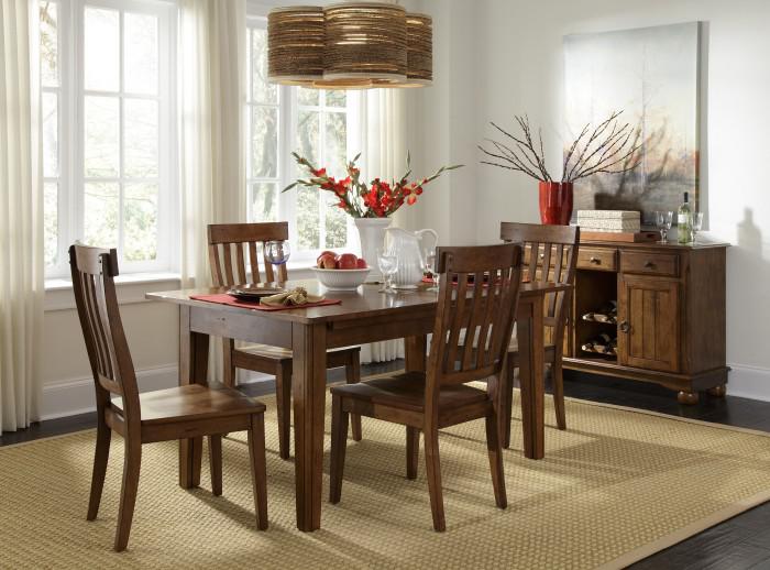 A-America Toluca Ladder Back Side Chair in Rustic Amber (Set of 2)