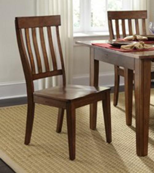 A-America Toluca Slat Back Side Chair in Rustic Amber (Set of 2)