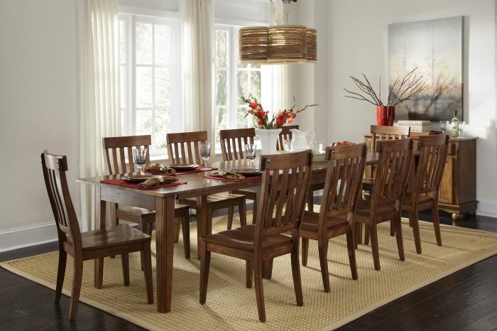 A-America Toluca Vers-A-Table Dining Table in Rustic Amber