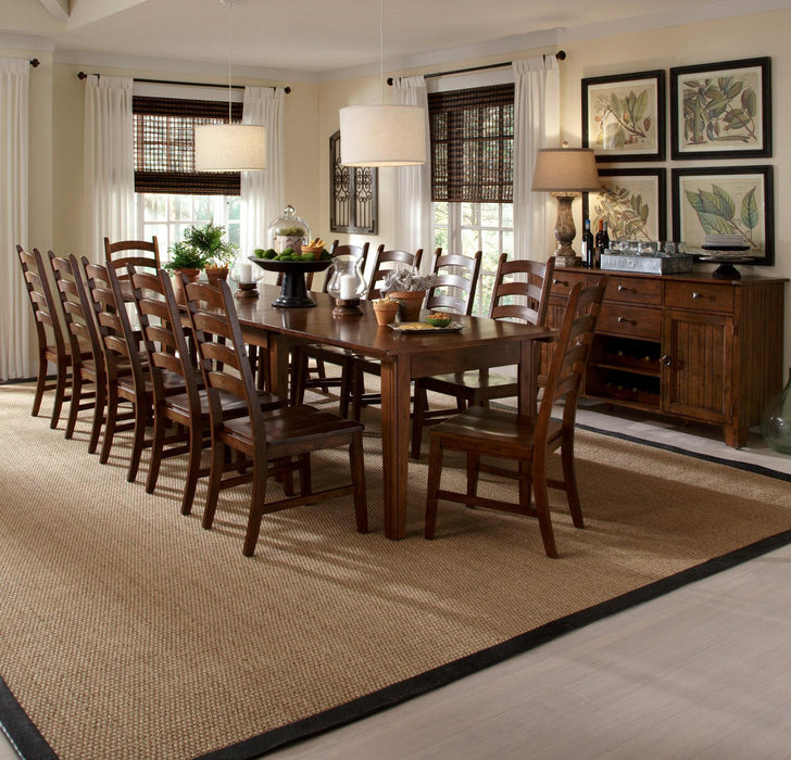 A-America Toluca Vers-A-Table Dining Table in Rustic Amber