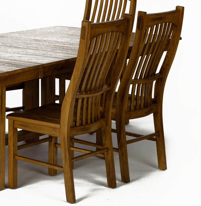 A-America Laurelhurst Slatback Side Chair in Rustic Oak (Set of 2)