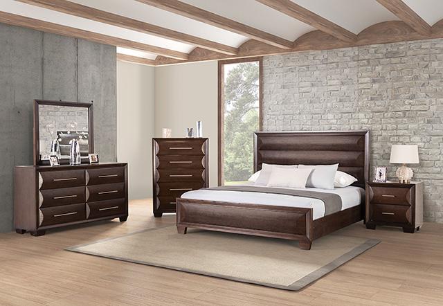 Chemnitz Bed Espresso & White