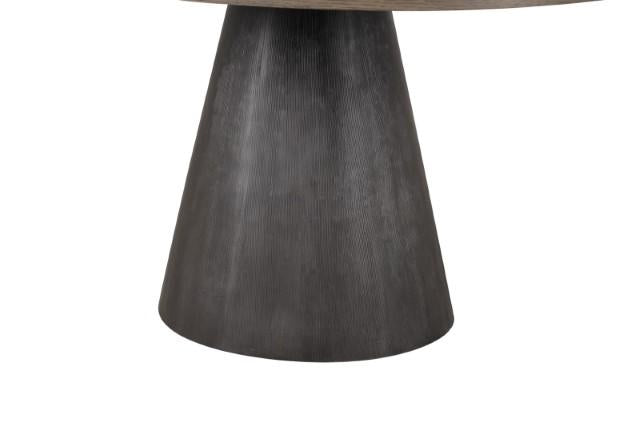 Broager 5 Pc Dining Table Set (Light Gray Swivel Chairs)