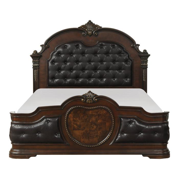 Antoinetta King Panel Bed in Warm Cherry 1919K-1EK*