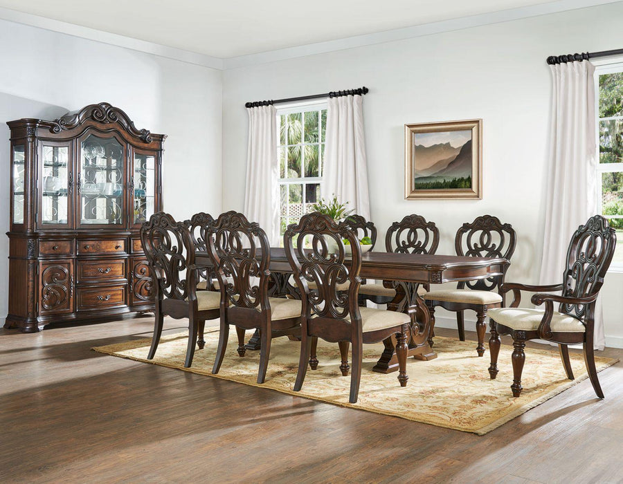 Steve Silver Royale Arm Chair in Brown Pecan (Set of 2)