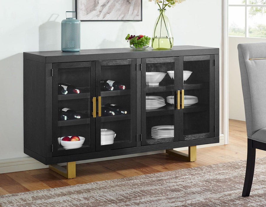 Steve Silver Yves Server in Rubbed Charcoal