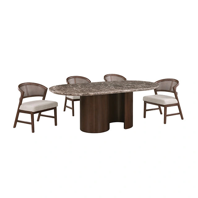 Narvik 5 Pc. Dining Table Set FM37026BR-OT-5PC-DW