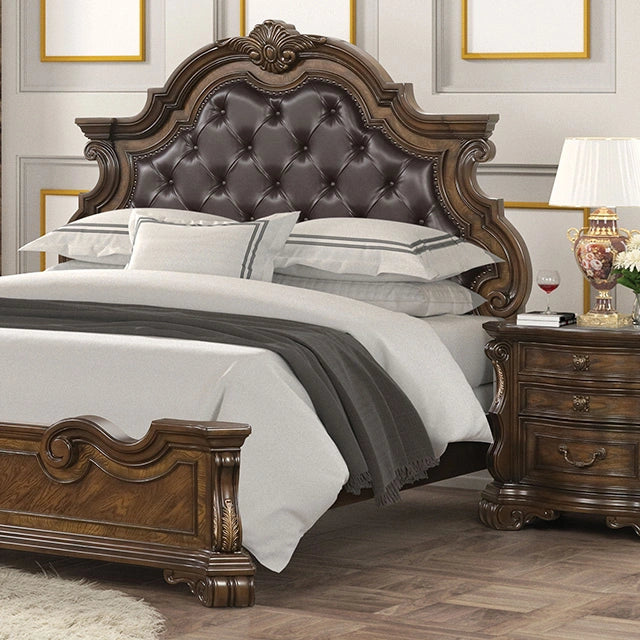 Leovanni Bed Dark Brown