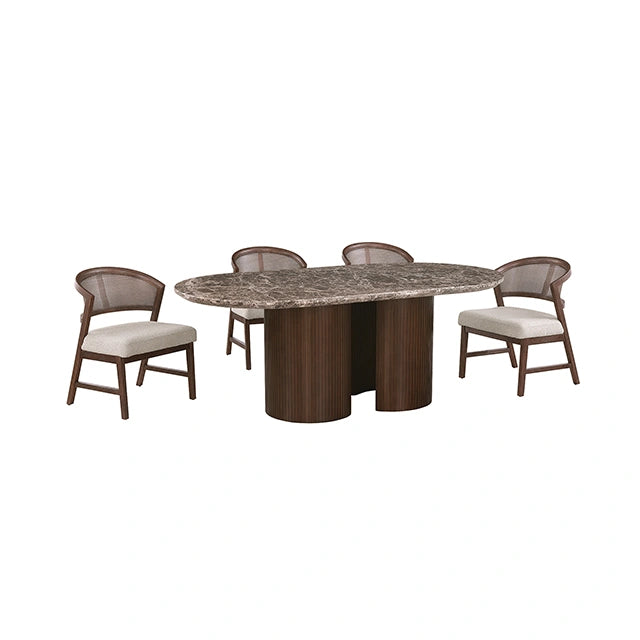 Narvik 5 Pc. Dining Table Set FM37026BR-OT-5PC-DW