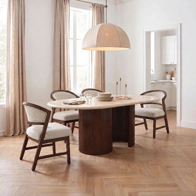 Narvik 5 Pc. Dining Table Set FM37026BR-OT-5PC-WH