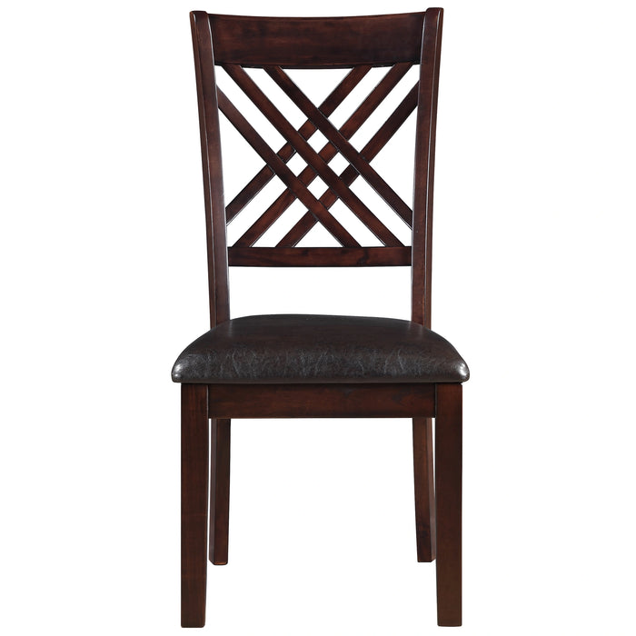 Steve Silver Adrian Side Chair in Espresso Cherry (Set of 2)