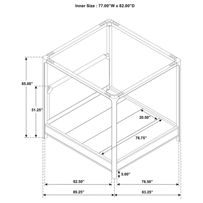 Solano Canopy Panel Platform Bed